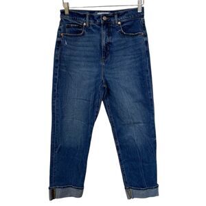 Loft Made and Loved Women's Cropped/Rolled up Cuff Distressed Jeans Size 27/26